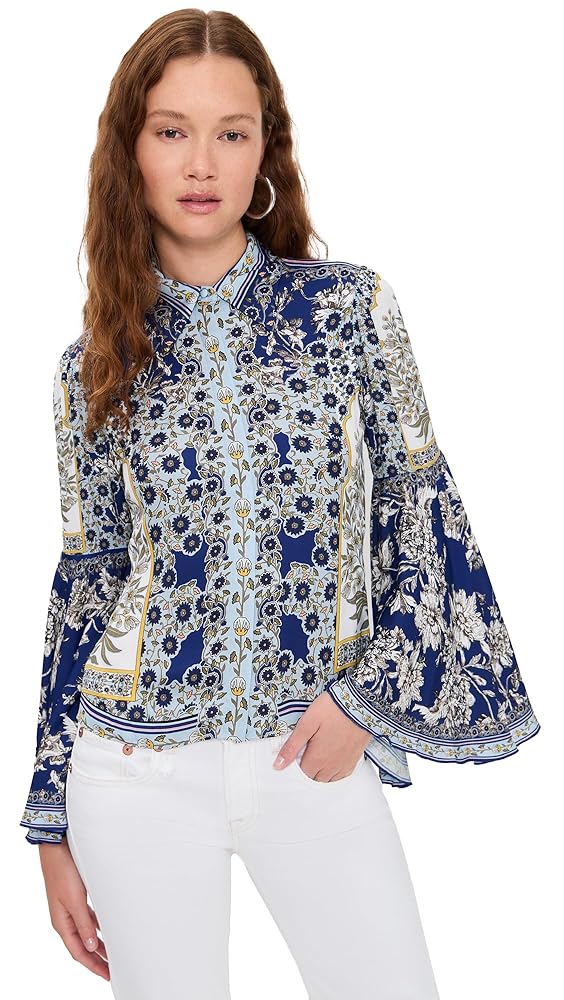 ❣️23新作 ♡ Alice+Olivia 青ニットカットソー 新品♡　525 ❣️23新作 ♡ Alice+Olivia 青ニットカットソー 新品♡ 525